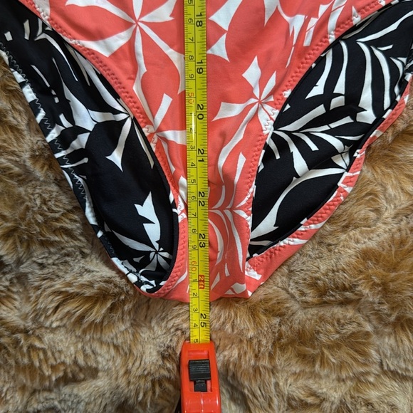 Two in One Tropical Women’s Swimwear in Coral and Black size S - Picture 9 of 10